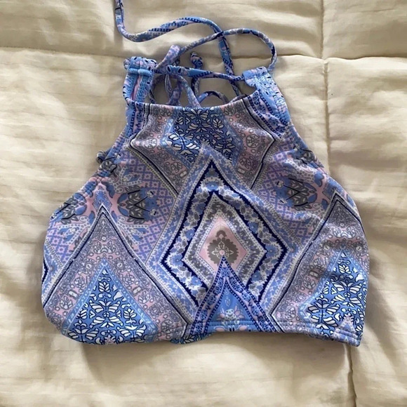 Xhilaration Blue bikini bathing suit top size small - Picture 3 of 5